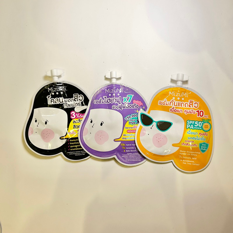 [20%OFF CODE:20DDX125] MizuMi มิซึมิ โคลนพอกสิวซัลเฟอร์ / เซรั่มไฮยาฟูx7 / เซรั่มกันแดดสิว / เซรั่มล