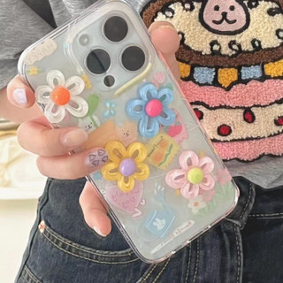 💎จัดส่งภายใน24ชม💎เคสไอโฟน สำหรับ for iPhone 11 13 14 Soft Case 12 Pro Max y2k ดอกไม้ แฟชั่น ป้องกันการตก เคสโทรศัพท์