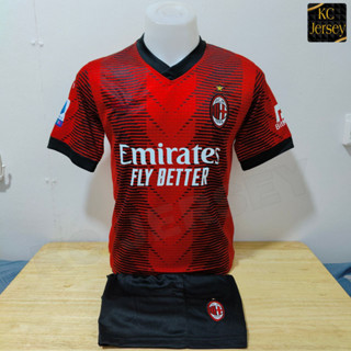 ชุดฟุตบอล AC Milan ใหม่ล่าสุด ปี 2023 แขนสั้น ครบชุดเสื้อพร้อมกางเกง