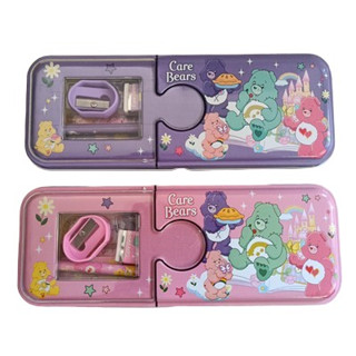 pencil box ชุดเครื่องเขียน กล่องดินสอเหล็ก 2 ชั้น พร้อมเซ็ตเครื่องเขียน ลาย หมีแคร์แบร์ CareBears