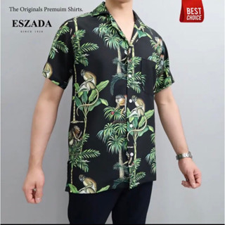 เสื้อฮาวายไหมญี่ปุ่นรุ่นพิเศษ  ผ้าใส่สบาย ทรงสวย แบรนด์ ESZADA พร้อมส่ง