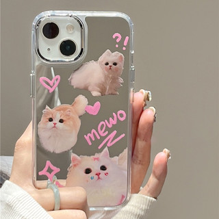 💎จัดส่งภายใน24ชม💎เคสไอโฟน สำหรับ for iPhone 11 13 14 Soft Case 12 Pro Max กระจกเงา น่ารัก  ป้องกันการตก เคสโทรศัพท์