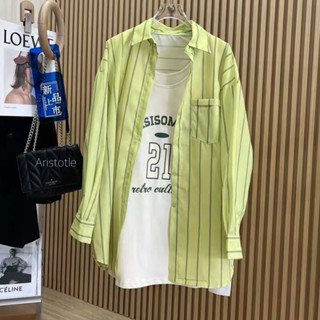 Lemon 2 ps เสื้อกล้ามผ้าคัตตอล มาพร้อมเสื้อเชิ้ตโอเว่อไซค์ สีสันสดใส น่ารักเกินอดใจไหว เอฟกันเลยค่า