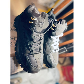 FILA®️🇺🇸 Triple Blackหุ้มข้อ/สั้น ผ้าตัดหนังเบา ใหม่!!