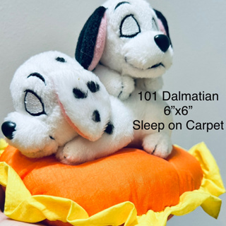 #ตุ๊กตา #สุนัข #หมา ในเรื่อง #Dalmatians101 #ท่านอน บนหมอน #ป้ายชัด #Disney SEGA #ลิขสิทธิ์แท้ #ขนาด6”x6” 101 Dalmatian