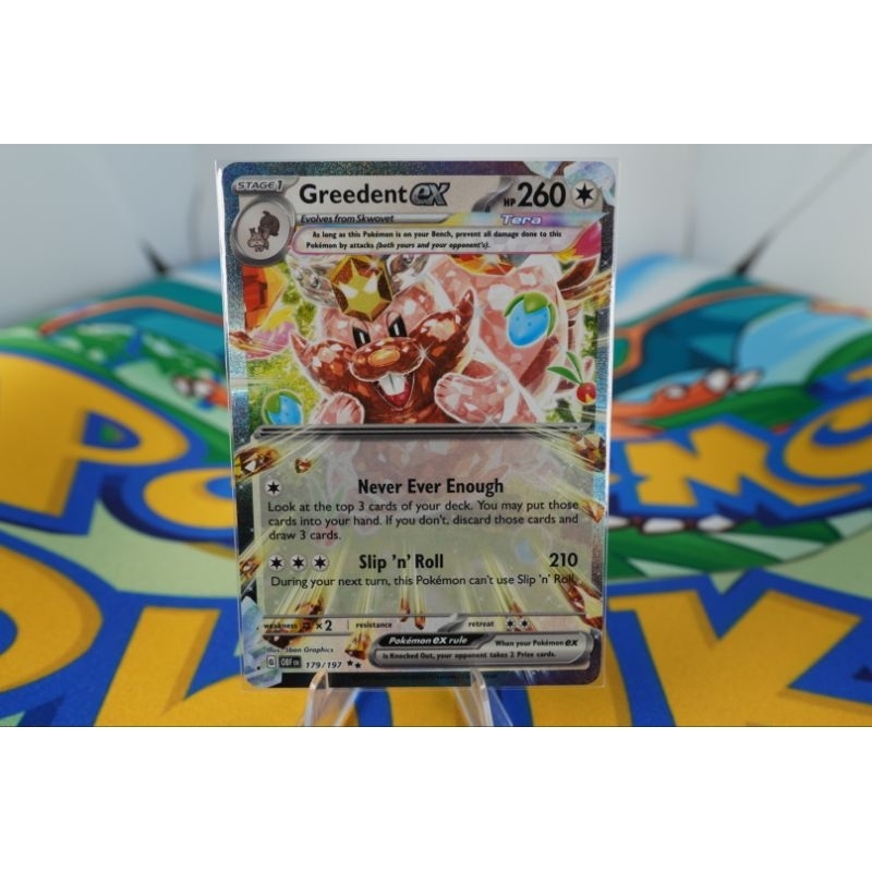 Pokemon Card "Greedent EX 179/197" ENG Obsidian Flames