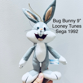 ตุ๊กตา กระต่าย Bugs bunny ขนาด9” ป้ายชัด Warner Bros. Characters จาก Looney tunes ลิขสิทธิ์แท้ หายากพอสมควร Sega 1992