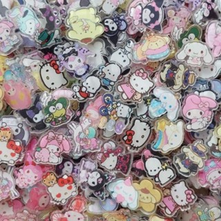 DIY - แผ่นอะคริลิค (Acrylic) ไซส์จิ๋ว 2 cm ลาย ซานริโอ้ (Sanrio) V.1 คละลาย 50 ชิ้น