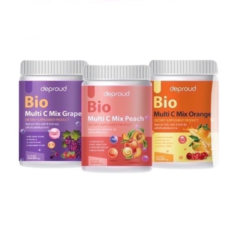 วิตามินซีสด Deproud Bio Multi C Mix มี 5 รส ดีพราวไบโอมัลติซีมิกซ์ 250,000 mg.