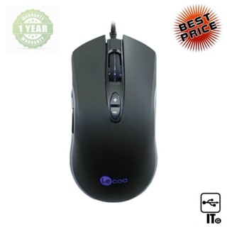 USB MOUSE LECOO MS108 BLACK BY LENOVO ประกัน 1Y เมาส์ เม้าส์ เม้า เม้าท์ เมาส