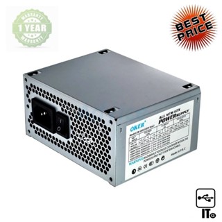 MINI POWER SUPPLY 500W OKER ประกัน 1Y พาวเวอร์ซัพพลาย อุปกรณ์จ่ายไฟ