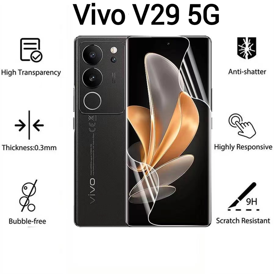 Vivo V29/V27 5G(พร้อมส่งในไทย)ฟิล์มกระจกเต็มจอVivo V27 5G/V27Pro 5G/V25Pro 5Gตรงรุ่น