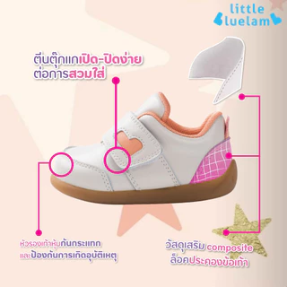 Littlebluelamb🐑 "หนังแท้" รองเท้าคัชชู support ข้อเท้า (BBA221122-123) รองเท้าเด็กผู้หญิง หัดเดิน เบา พื้นกันลื่น