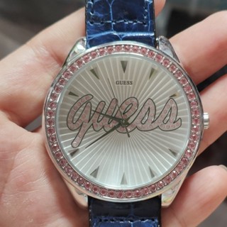 นาฬิกาญี่ปุ่น มือสอง Guess รุ่น ฉลองครบรอบ20 ปี ระบบถ่าน สภาพสวย สายใหม่หนังจระเข้แท้