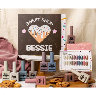 🆕️Arrival เซตสีเจลเกาหลี Sweet Shop collection 10 สีเนื้อทราย+🆓️sticker เบสซี่ Bessieของแท้นำเข้าจากเกาหลี🇰🇷พร้อมส่ง