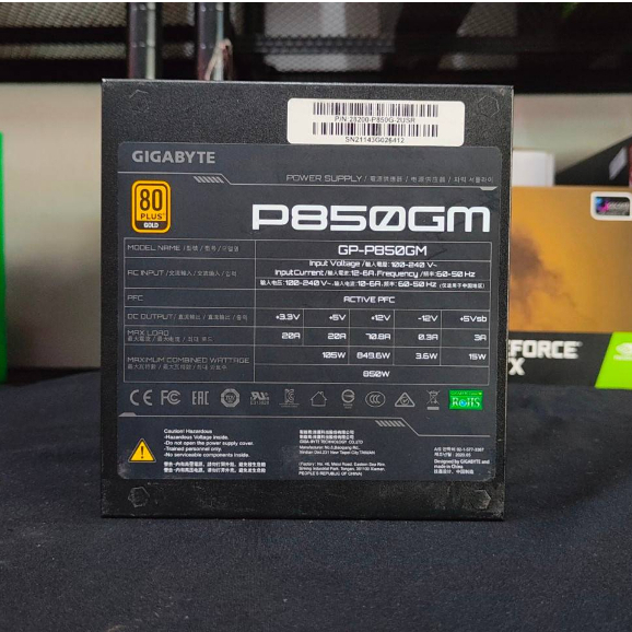 POWER PSU GIGABYTE P850GM 850W +80 PLUS GOLD พาวเวอร์ สินค้ามือสอง ใช้งานได้ปกติ MAXCOM