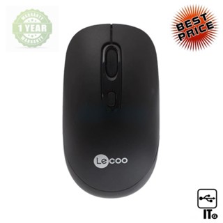 WIRELESS MOUSE LECOO WS205 BLACK BY LENOVO ประกัน 1Y เมาส์ไร้สาย เมาส์ เม้าส์ เม้า เม้าท์ เมาส