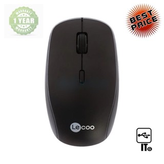 WIRELESS MOUSE LECOO WS203 BLACK BY LENOVO ประกัน 1Y เมาส์ไร้สาย เมาส์ เม้าส์ เม้า เม้าท์ เมาส