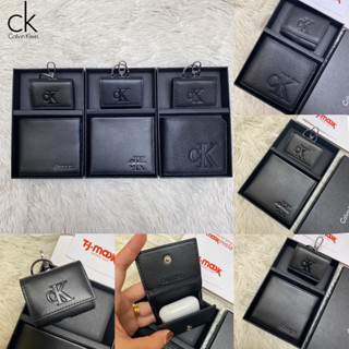 Men short wallet with Airpods case keyring Set