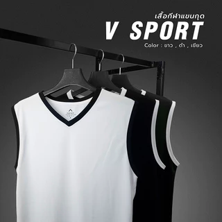 AWAKE เสื้อกีฬาคอวีแขนกุด V SPORT
