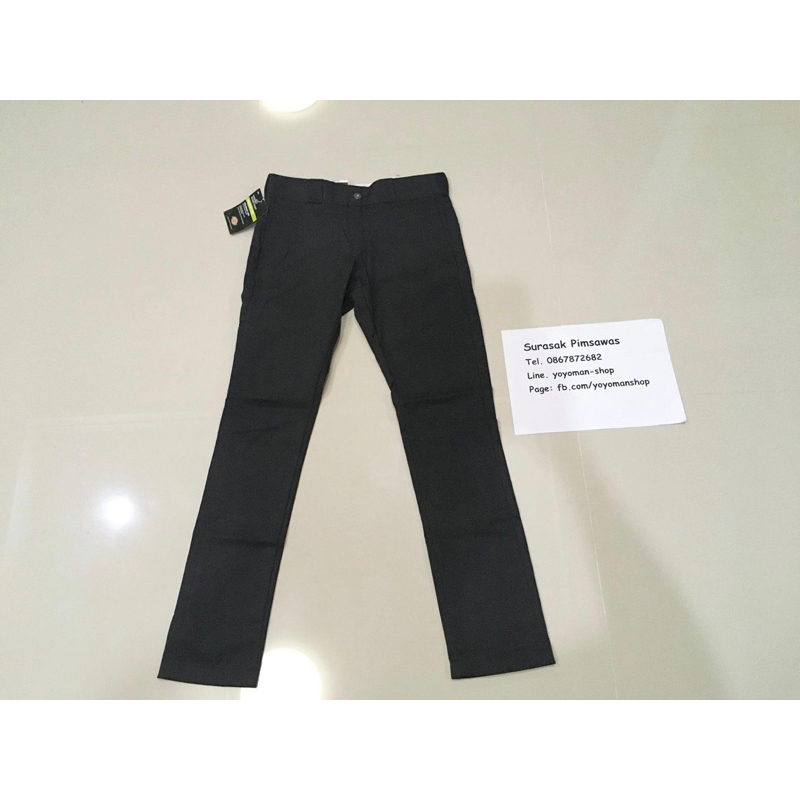 กางเกง Dickies WP801 Skinny สีดำ ของแท้มือ1 [ป้าย29x30]