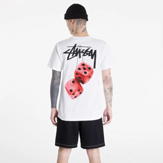 Stussy Fuzzy Dice T-Shirt White ของแท้