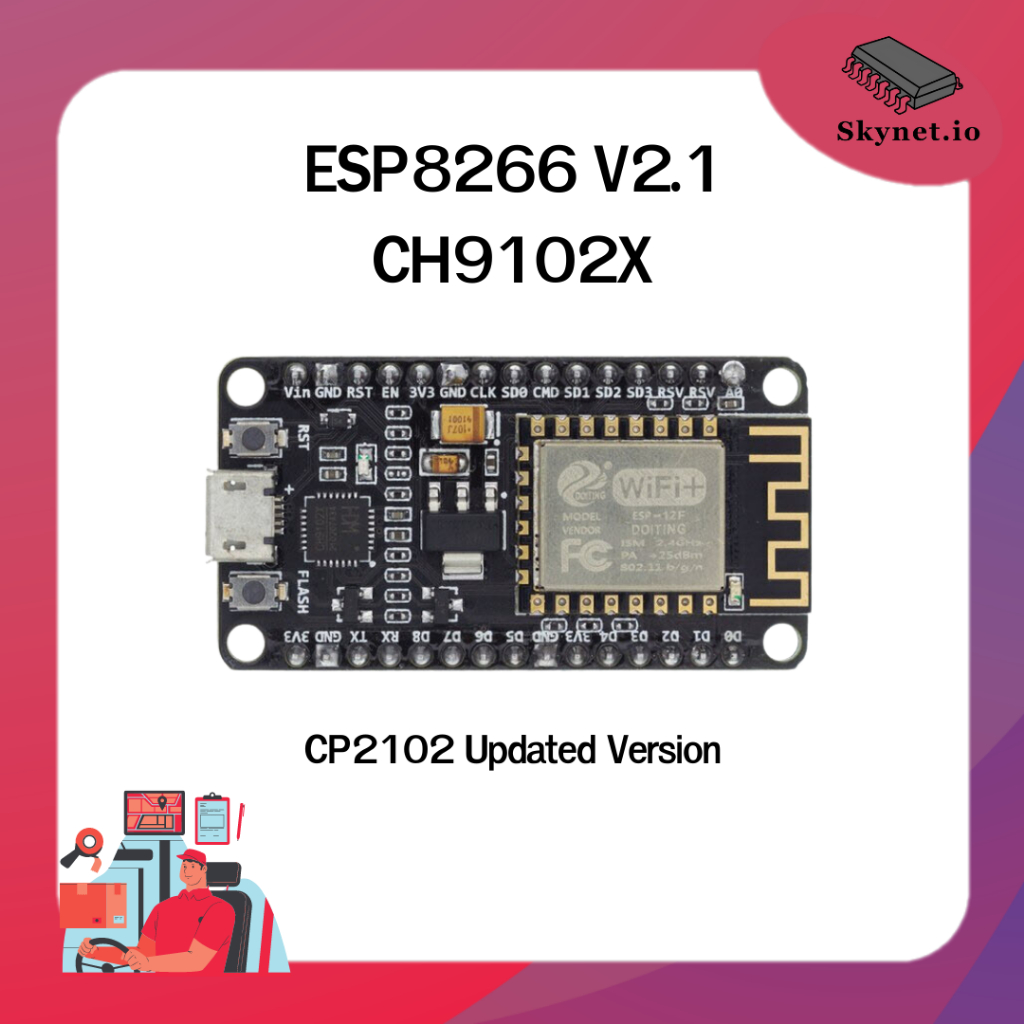 NodeMCU ESP8266 (V2) is both a Breadboard-Friendly ESP8266 Wi-Fi Board