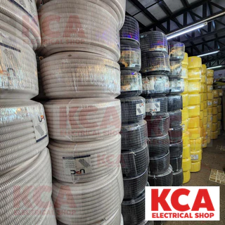UPC LESSO FLEX ANZENS ท่อลูกฟูกสีเหลือง ท่ออ่อน ท่อร้อยสายไฟ PVC สีเหลือง 3/8 1/2 3/4 1นิ้ว (ยาว 50 ม.)