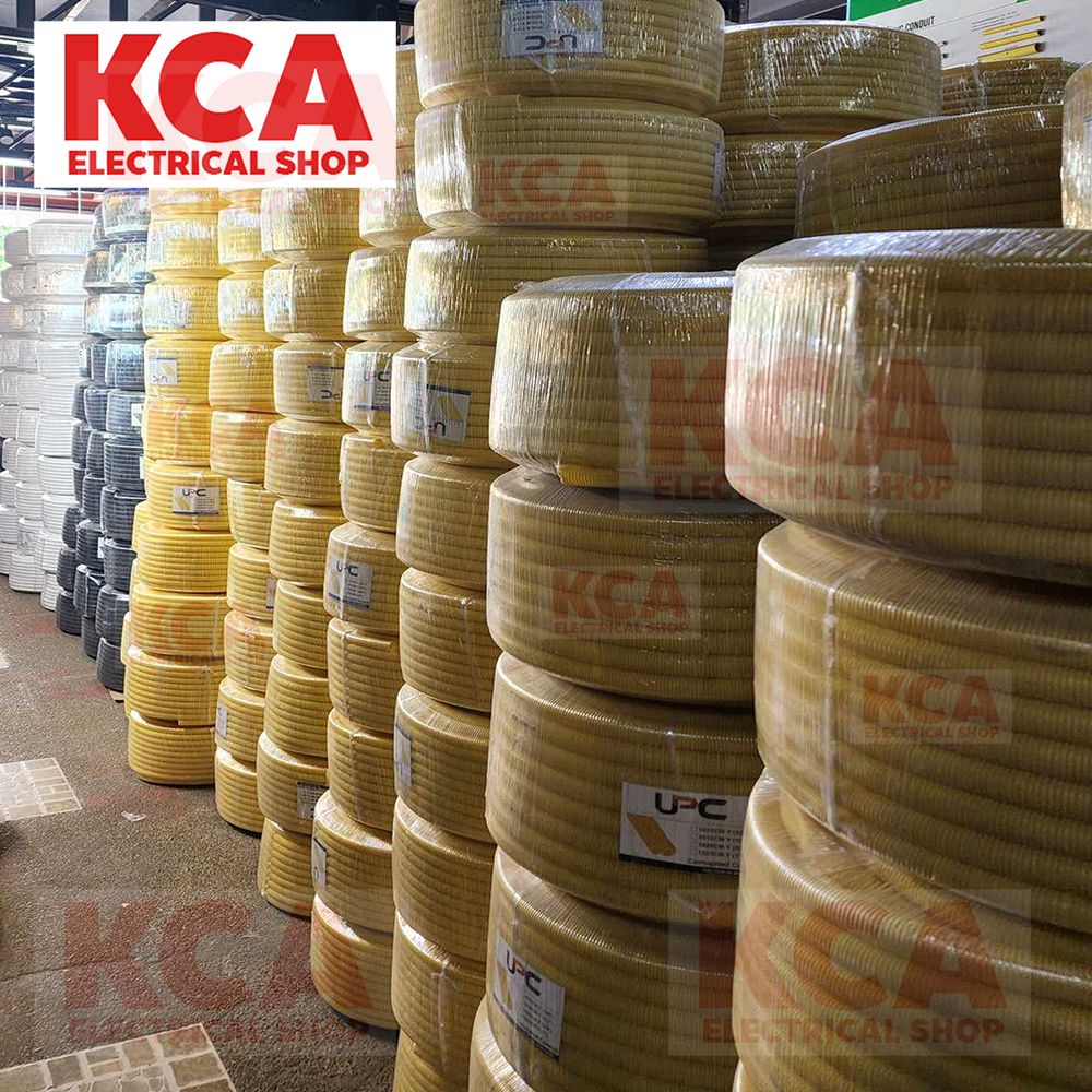 UPC ท่อลูกฟูกสีเหลือง ท่ออ่อน ท่อร้อยสายไฟ PVC สีเหลือง 3/8 1/2 3/4 (ยาว 50 ม.) - รูปที่ 5