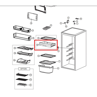 อะไหล่แท้ศูนย์/ช่องแช่เนื้อตู้เย็นซัมซุง/RAY-CHILLED ROOM/DA63-06764A