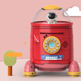Hom-E Rocket Piggy Bank Password Cute Coin Intelligent Voice Reminder for Kids Boys Girls