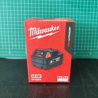 Milwaukee แบตเตอรี่ 18 โวลต์ ขนาด 5.0 Ah. รุ่น M18B5 แท้ 100%