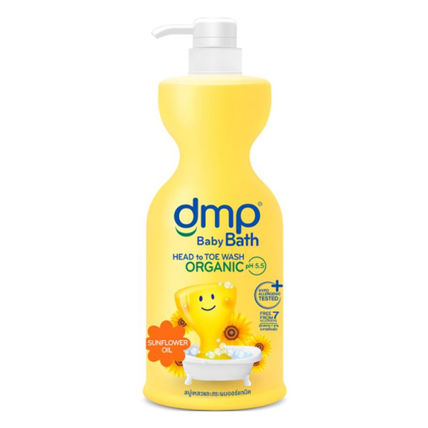 Dermapon Organic Baby Bath สบู่เหลวสูตร Sun Flower Oil 480ml.