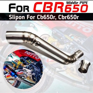 คอท่อSlip onสีเลส Cb650F,R/Cbr650F,R คอท่อสลิปออนCb-Cbr650