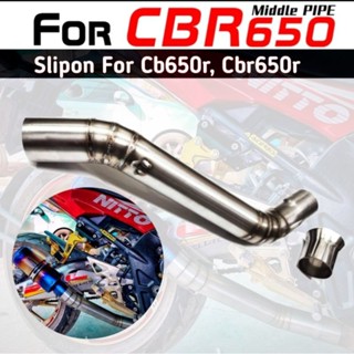 คอท่อSlip onสีเลส Cb650F,R/Cbr650F,R คอท่อสลิปออนCb-Cbr650