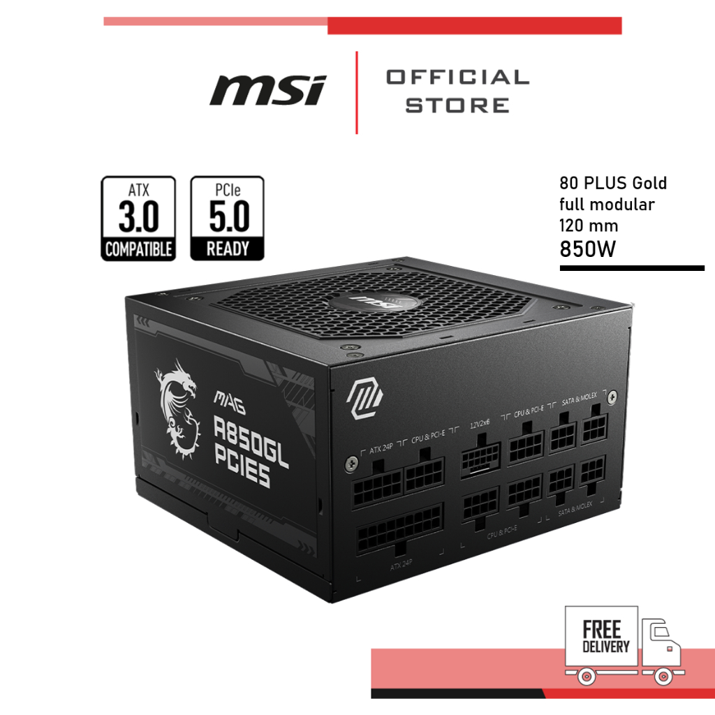 [Pre-Order] MSI MAG A850GL PCIE5 / MAG A850GL PCIE5 WHITE POWER SUPPLY(พาวเวอร์ซัพพลาย)