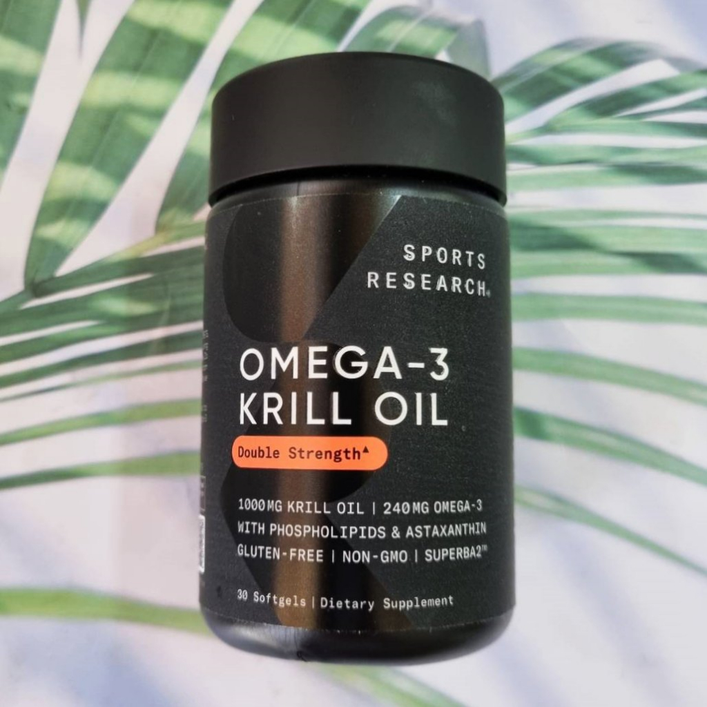 Sports Research® 1000 mg Krill Oil 240 mg Omega-3 Phospholipids &amp; Astaxanthin โอเมก้า 3 จากน้ำมันคริลล์
