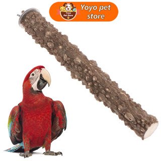 ถูก💯🥇ไม้ธรรมชาติ Parrot Perch เกาะคอนนก Paw บดส้อม Parakeet ปีนเขายืนสาขาบันไดของเล่น Aksesoris Sangkar Burung