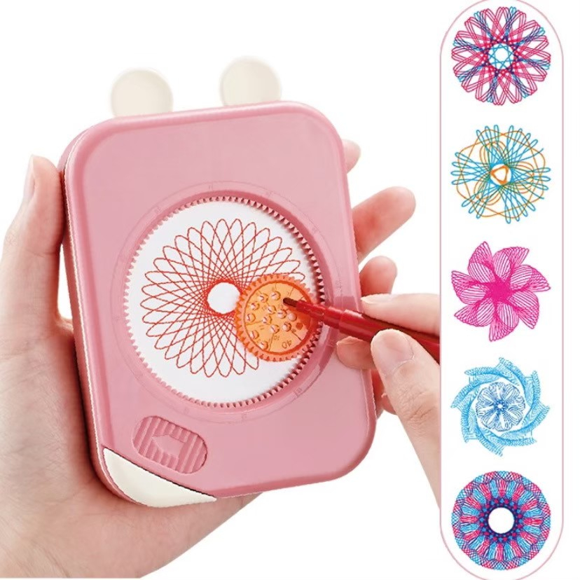 ส่งไว! Spirograph ไม้บรรทัดฟันเฟือง Stencil Art Design ของเล่นพกพา เหมาะสำหรับเด็ก 4ขวบ+ มาพร้อมกล่องเก็บ พกพาง่าย - รูปที่ 5