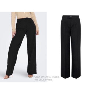 ONLY กางเกงผ้าโพลีเอสเตอร์ ทรงตรงขากว้าง ONLKIRA-MELLIE HW WIDE PANTS