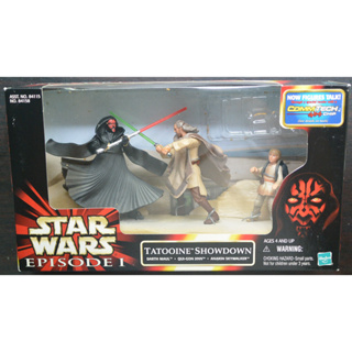 Star Wars EPISODE I MULTI-FIGURE PACK BOXED TATOOINE SHOWDOWN Darth Maul, Qui-Gon Jinn, Anakin Skywalker 3.75"