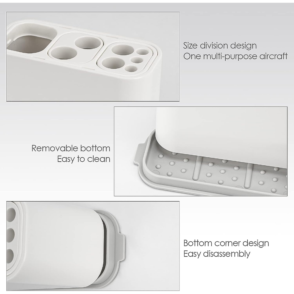 【HOMUHOME ホーム】KM825 ที่ใส่แปรงสีฟัน ที่วางยาสีฟัน กล่องเก็บแปรงสีฟัน เซตกล่อง อุปกรณ์จัดเก็บในห้องน้ำ KM GB - รูปที่ 4