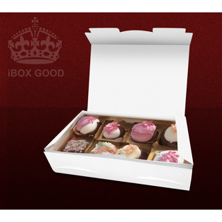 กล่องกระดาษใส่ขนม Snack Box ขนาด 18x12x5.5 cm. (10ใบ80)(25ใบ150)