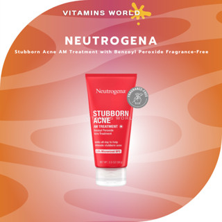 Neutrogena Stubborn Acne AM Treatment with Benzoyl Peroxide Fragrance-Free (V.645)