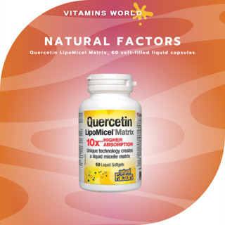 Natural Factors, Quercetin LipoMicel Matrix, 60 soft-filled liquid capsules. (V.611)