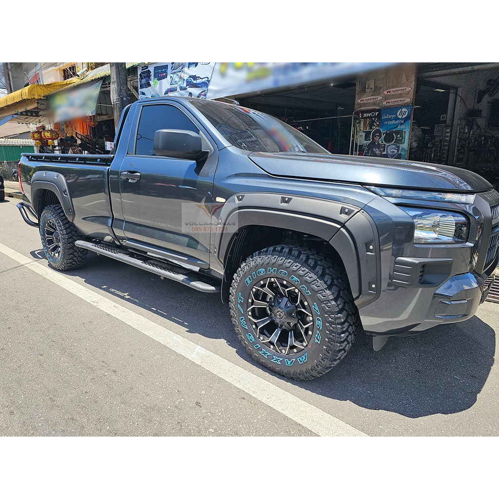 บันไดข้างตะแกรงเหล็ก ออลนิวไทรทัน 2023-2026 ทุกรุ่น v1 ยาว 210cmก ว้างพิเศษขนาด 7นิ้ว บันไดข้างออฟโร