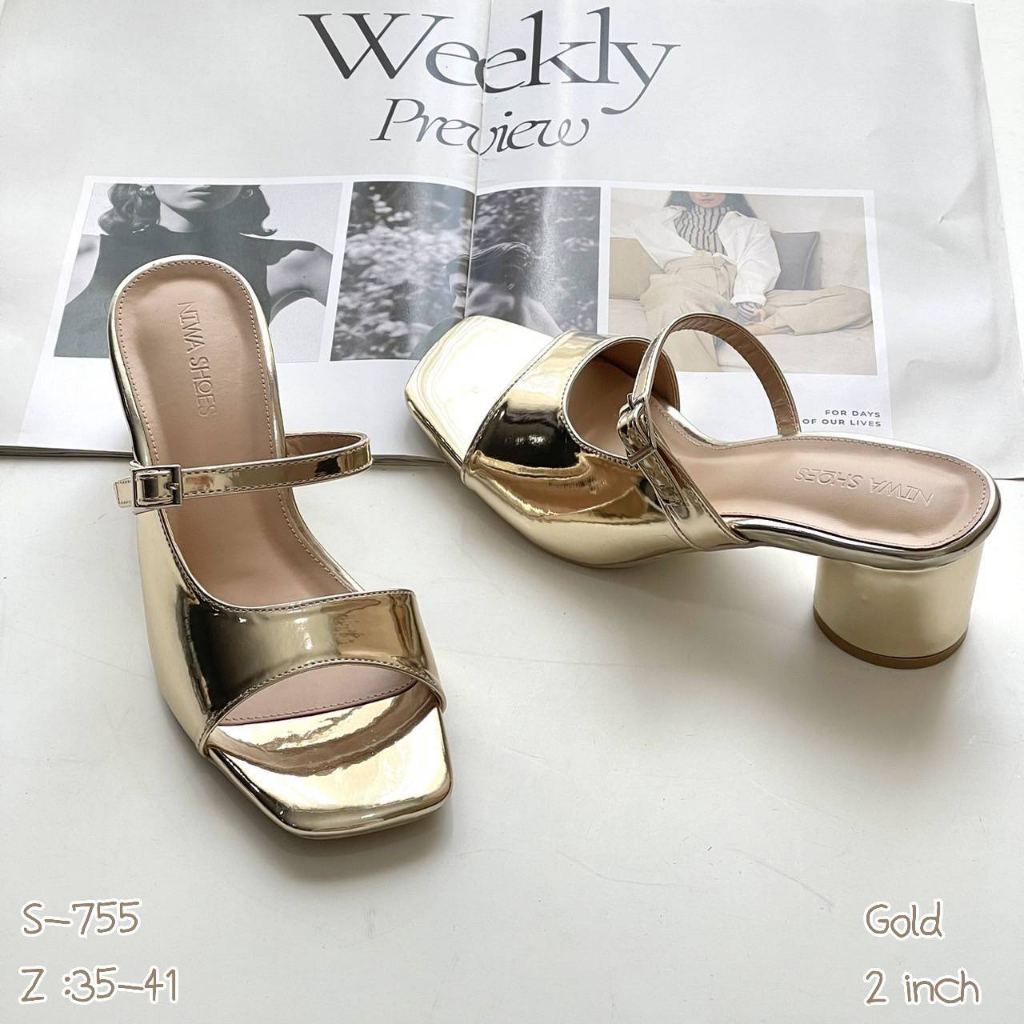 รองเท้าส้นสูง ตะโกนคำว่า สวย ได้ชัดมากค่ะ collection นี้ หลงไม่ไหวว🪄 รหัสสินค้า S-755 - รูปที่ 3