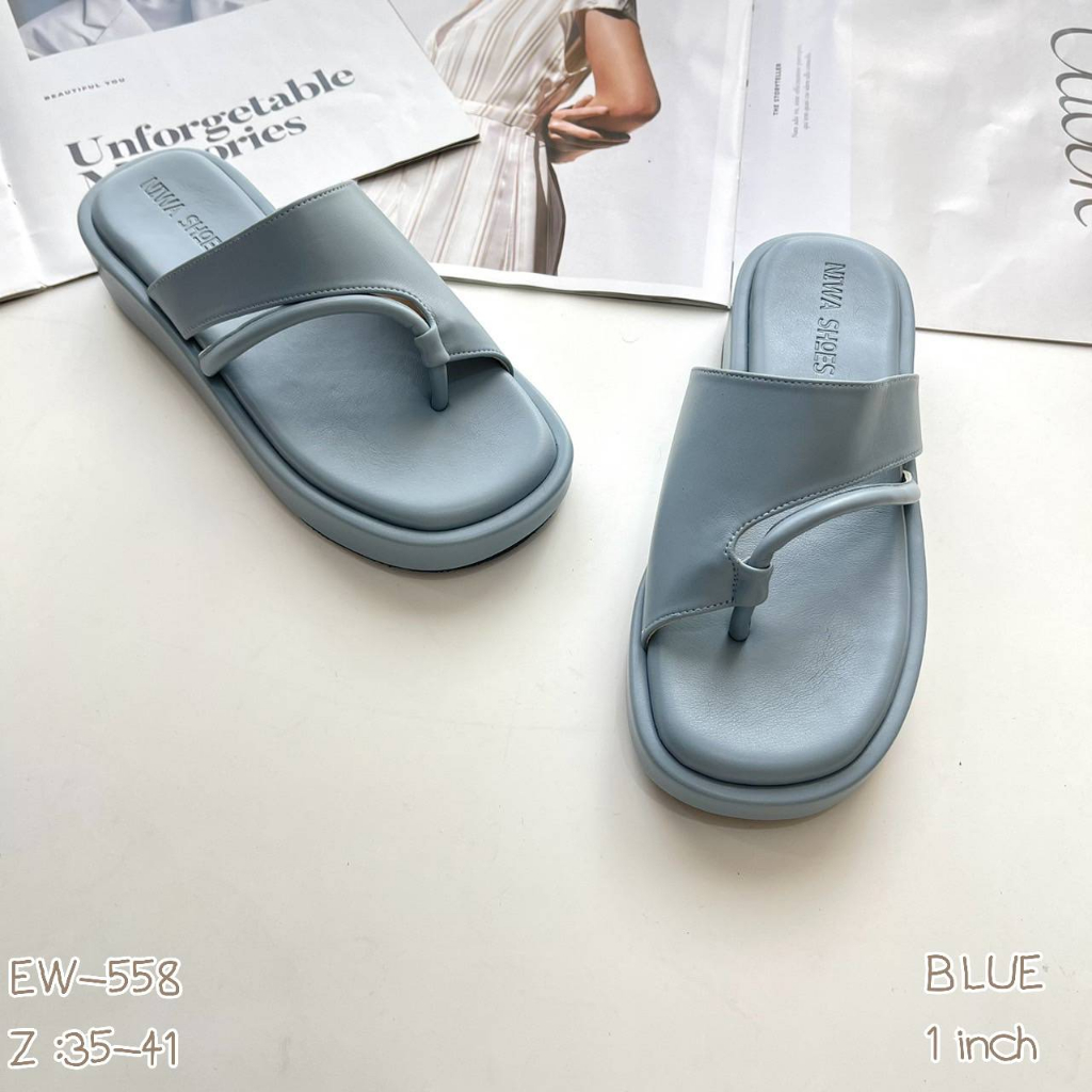 NIWA SHOES   รองเท้าส้นโฟม สูง 1 นิ้ว พรีเมี่ยมสุดดดดดดดด รหัสสินค้า Ew-558 ราคา ถูกที่สุด ดีลบีเคเค แกลเลอรีภาพที่ 5