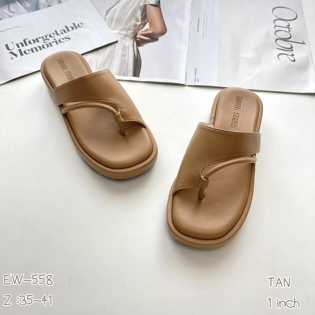 NIWA SHOES   รองเท้าส้นโฟม สูง 1 นิ้ว พรีเมี่ยมสุดดดดดดดด รหัสสินค้า Ew-558 ราคา ถูกที่สุด ดีลบีเคเค แกลเลอรีภาพที่ 2