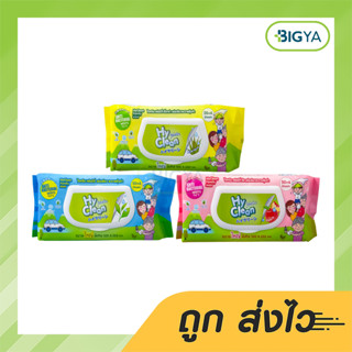 Hyclean Family ผ้าเปียกทำความสะอาด Aloe/Green Tea/ Peach (56 แผ่น/ห่อ)